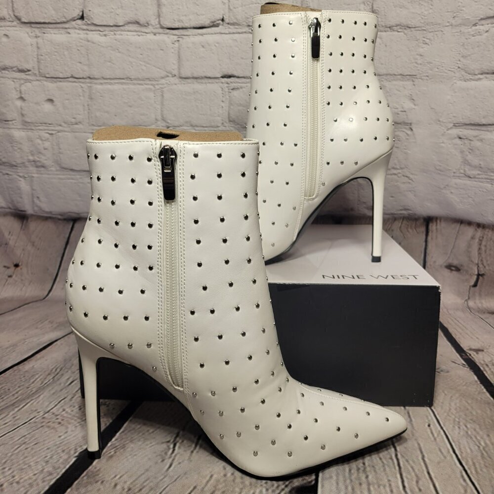 Nine West Farrah Leather Stiletto Bootie